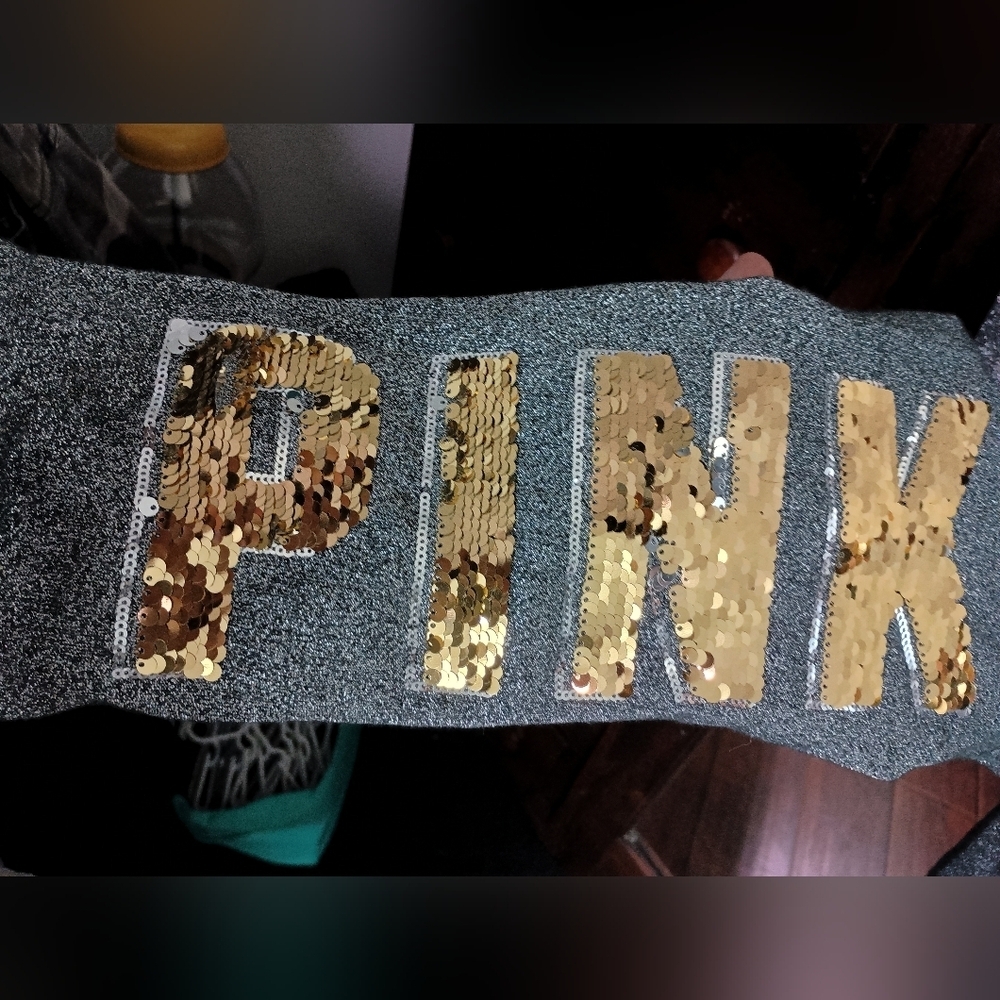 Victoria's Secret PINK Gray Joggers with Rainbow Trim_Large - Picture 10 of 11